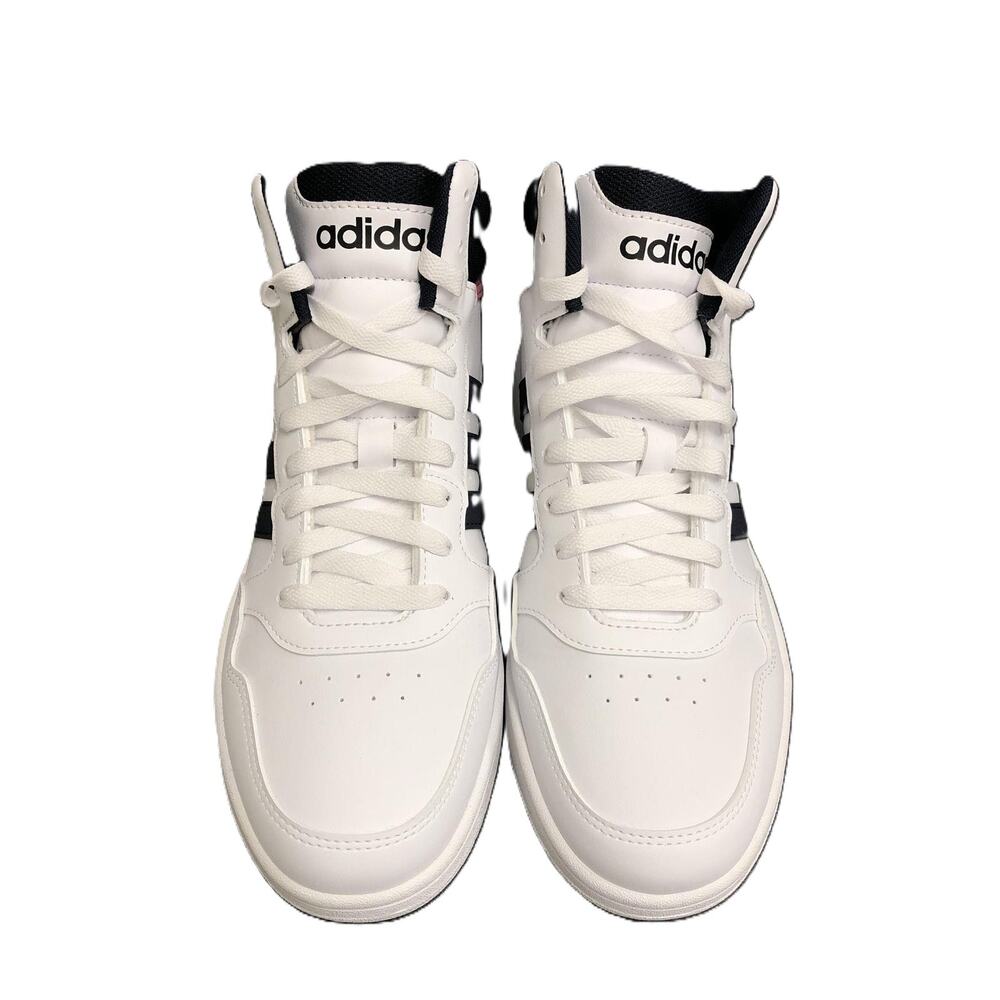 Adidas Hoops 3.0 Cloud White Legend Ink Rose Tone Mid Sneakers 9 - Picture 3 of 8